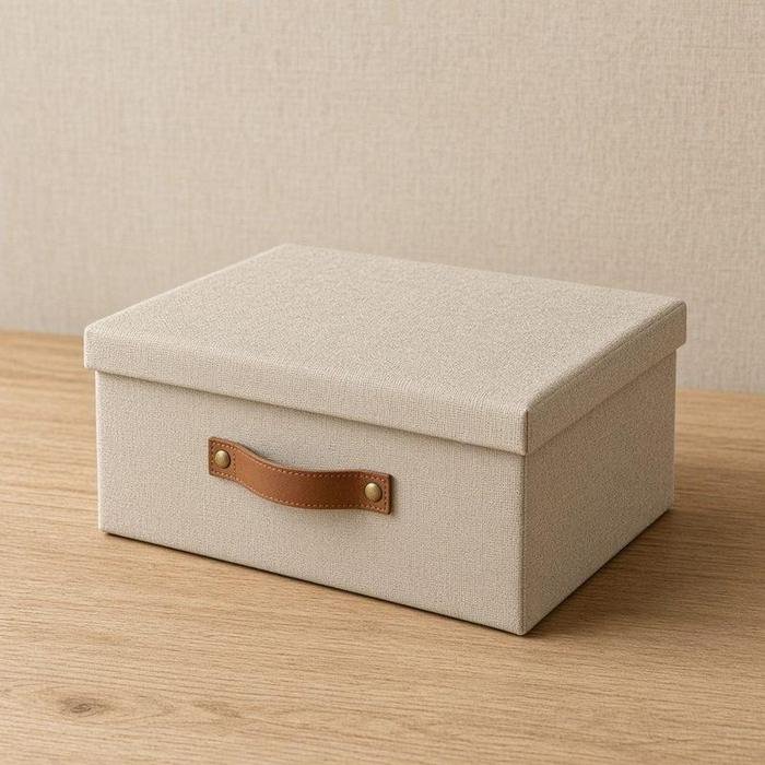 Boîte de rangement en lin